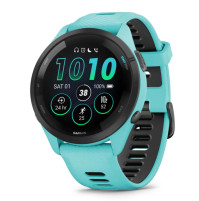 Forerunner 265 - Black Bezel with Aqua Case and Aqua/Black Silicone Band - 010-02810-12 - Garmin